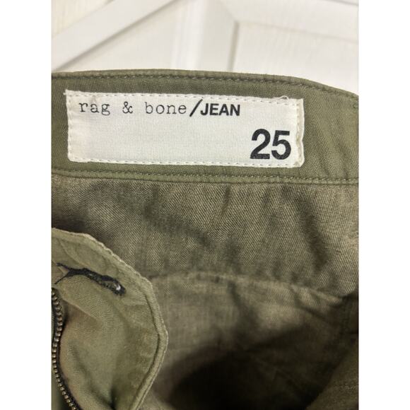 Rag & Bone Army Green Cargo Pants Size 25 Utility Grunge Y2K Style Flap Pocket - Picture 3 of 10